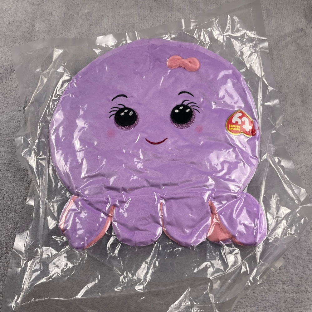 Ty Purple and Pink Plush Octopus Stuffed Animal